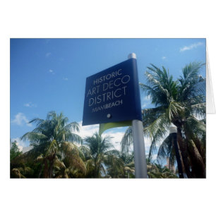 Cartão distrito de deco de miami art
