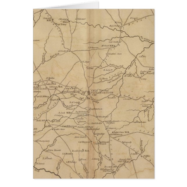 Cartão Distrito de Fairfield, Carolina do Sul (Frente)