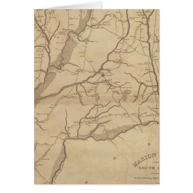 Cartão Distrito de Marion, Carolina do Sul (Frente)
