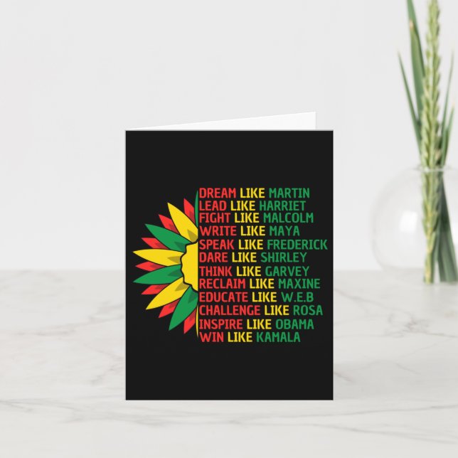 Cartão Ditos Positivos do Mês da História Negra (Frente)