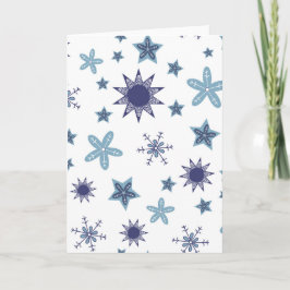 Cartão Ditsy Snowflake pattern backgrounds textures