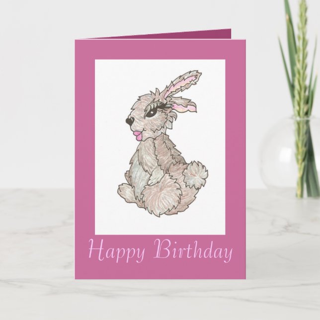 Cartão Diva Bunny Birthday Card (Frente)