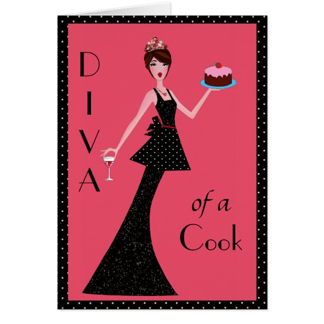 Cartão "Diva de um Cook - Você me deu na primeira mordida (Frente)
