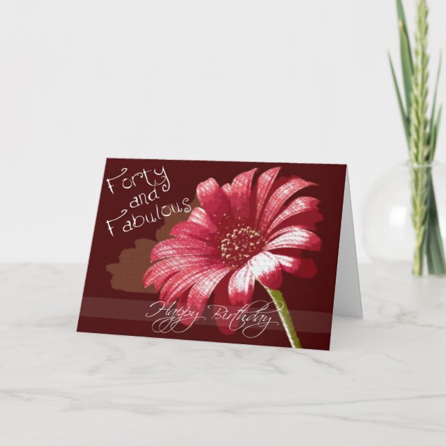 Cartão Diva'aniversário de 40 anos Card para Baby Boomer  (Frente)