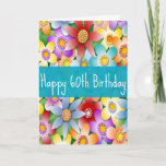 Cartão Diva's 60th Birthday Card for Baby Boomers<br><div class="desc">Wish your special friend a colorful and thoughtful 60th birthday with this special greeting card.</div>