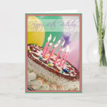 Cartão Diva's Happy 45th Birthday Card-Eat Cake!<br><div class="desc">A heartfelt birthday greeting for a dear friend.</div>
