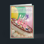 Cartão Diva's Happy 45th Birthday Card-Eat Cake!<br><div class="desc">A heartfelt birthday greeting for a dear friend.</div>