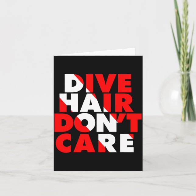 Cartão Dive Hair Don't Care  (Frente)