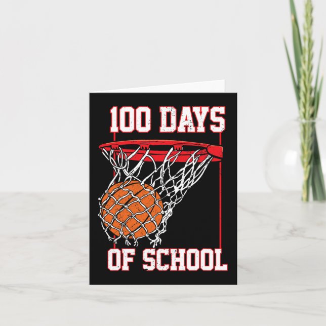 Cartão Diversão 100 Dias De Professores De Basquete Na Es (Frente)