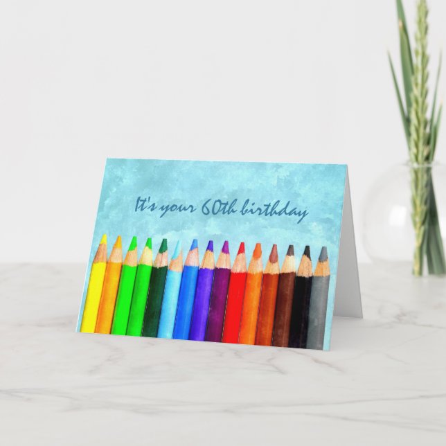 Cartão Diversão 60º ou qualquer saudação de aniversário d (Frente)