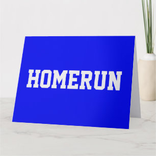 Cartão Diversão Azul Real Esportivo Texto HOMERUN Branco