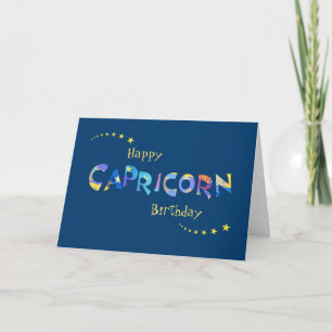 Cartão Diversão CAPRICORN Zodiac Birthday - Sinal de Nas