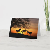 Diversão de aniversário de Silhouette Horse