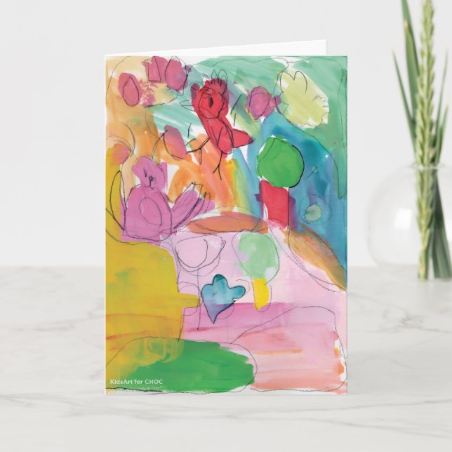 Cartão Diversão de Aquarelas - CriançasArt para COC (Frente)