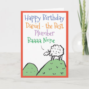 Cartão Diversão de Boi Design Feliz Aniversário para Cana