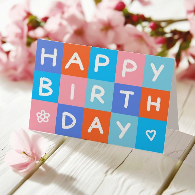 Cartão Diversão de logotipo Feliz aniversário para simple (Criador carregado)