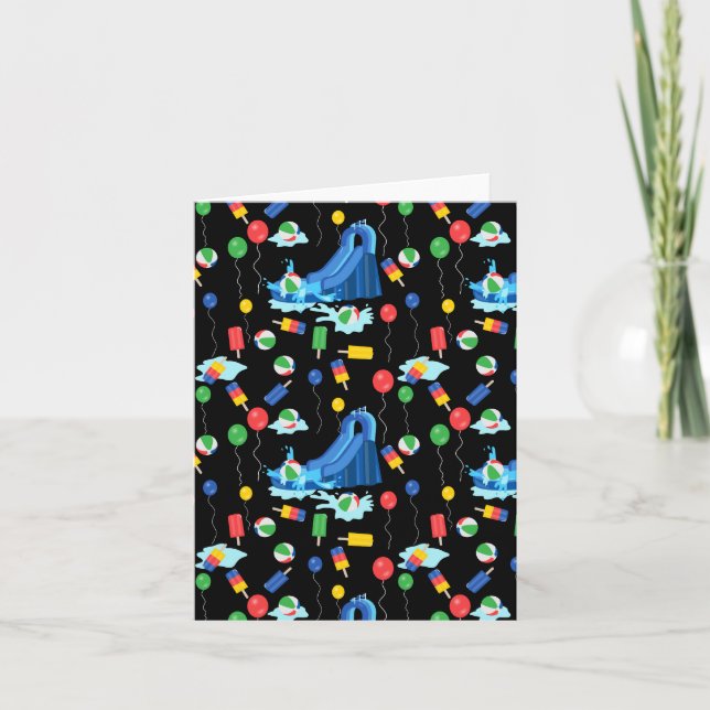 Cartão Diversão De Meninos De Vidro De Verão (Frente)