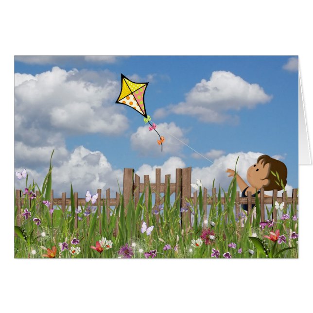 Cartão Diversão de Verão (Frente horizontal)