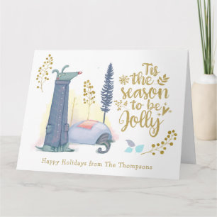 Cartão Diversão É A Época De Ser Um Cão Legal De Natal