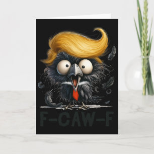 Cartão Diversão F- Caw -f Corvo Fcwf Raven Halloween Preg