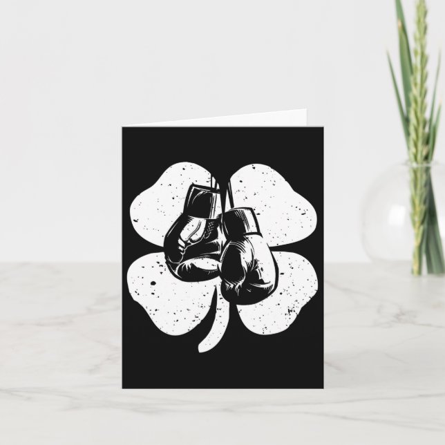 Cartão Diversão irlandesa Boxing Shamrocks Rua de fantasi (Frente)