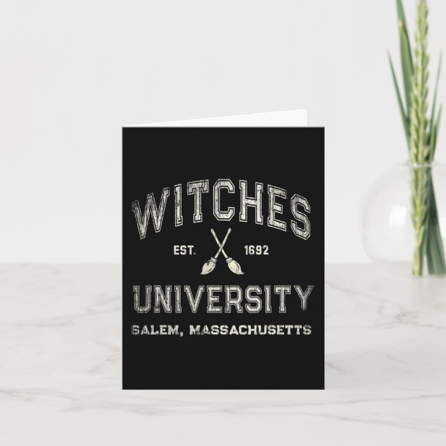 Cartão DIVERSÃO Wiccan WITCHES UNIVERSITY Salem Massachus (Frente)