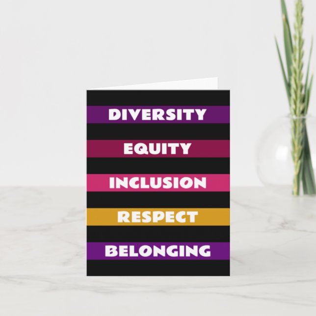 Cartão Diversity Equity Inclusion Respect Belonging Pack  (Frente)