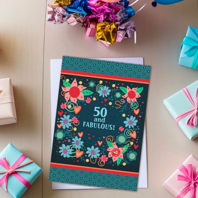Cartão Divertido 50 Fabulosa Idade Personalizada Cinemato (Criador carregado)