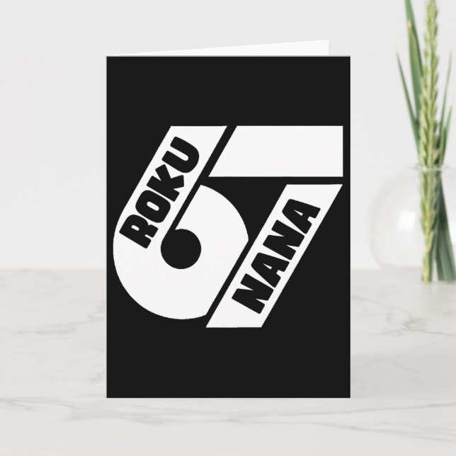 Cartão Divertido 67 Meme Japonês Roku Nana Design Gráfico (Frente)