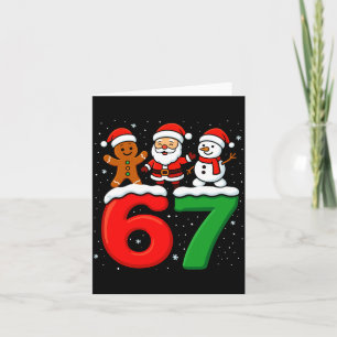 Cartão Divertido 67 Meme Natal Seis Sete Papai Noel Bonec