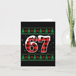 Cartão Divertido 67 Seis Sete Meme Brainrot Cringe Natal