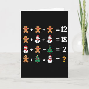 Cartão Divertido 6 7 Meme Natal Ordem de Operações Matemá