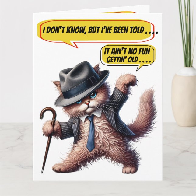 Cartão DIVERTIDO ANIVERSÁRIO - VEJA DENTRO e TRASEIRO... (Frente)