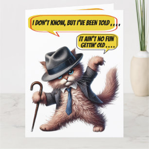 Cartão DIVERTIDO ANIVERSÁRIO - VEJA DENTRO e TRASEIRO...