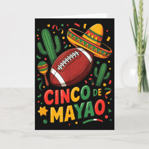 Cartão Divertido Cinco De Mayo Futebol Americano Pai Mãe
