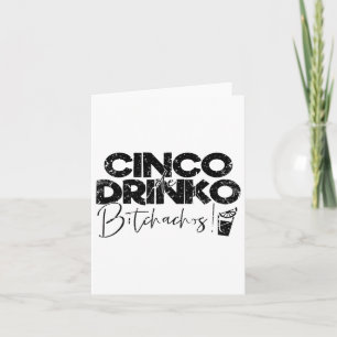 Cartão Divertido Cinco De Mayo Mexicano Cinco De Drinko A