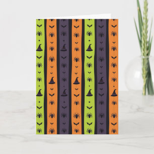Cartão Divertido com Padrão de Halloween
