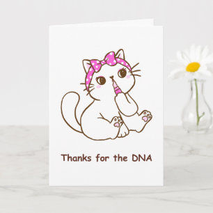 Cartão Divertido da Mamãe Obrigada pelo DNA Gatinh