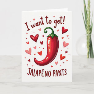 Cartão Divertido de Calças Quentes de Jalapeno