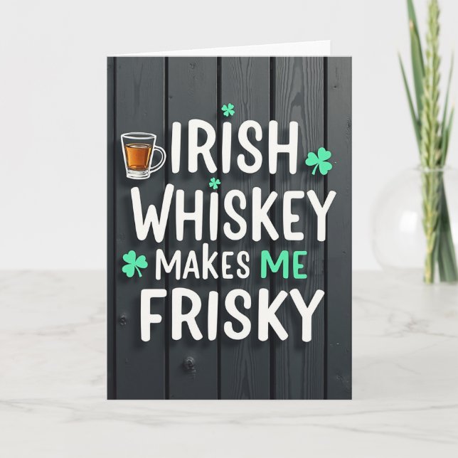 Cartão Divertido de Uísque Irlandês (Frente)