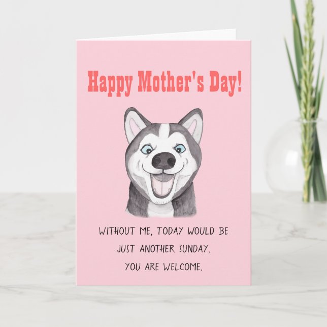 Cartão Divertido do Dia das Mães Cartão Divertido  (Frente)