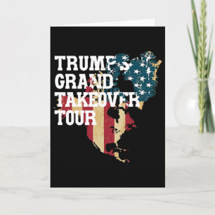 Cartão Divertido Donald Trump Bandeira Americana Canadá G