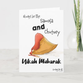 Cartão Divertido e Fofo de Nikah Mubarak