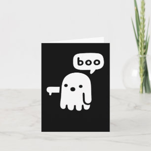 Cartão Divertido Fantasma De Desaprovação Boo Halloween