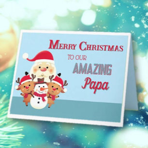 Cartão Divertido! Feliz Natal Papá