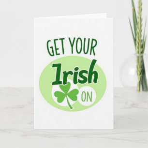 Cartão Divertido 'Fique Irlandês'