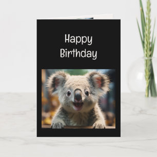 Cartão Divertido Koala Bear Koala Birthday Bumor Animal H