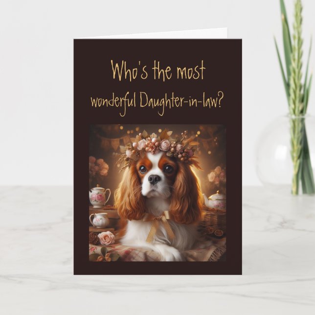 Cartão Divertido Mais Maravilhoso Filha-de-Direito? Anive (Frente)