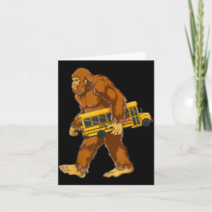 Cartão Divertido Motorista de Ônibus Bigfoot Sasquatch Am