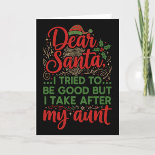 Cartão Divertido Querido Papai Noel Eu Tentei Ser Bom Mas